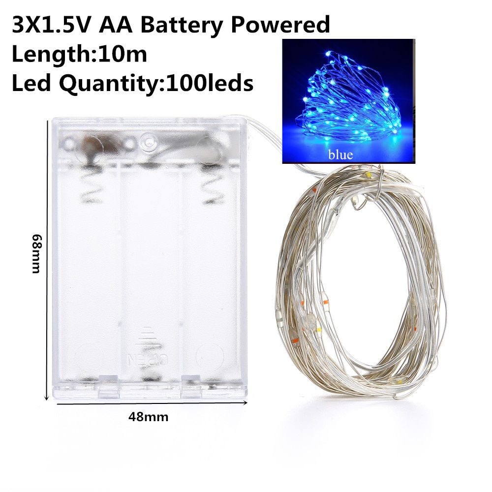 10m Battery Operated Fairy String Lights – Warm LED Decorative Lights for Home & Bedroom