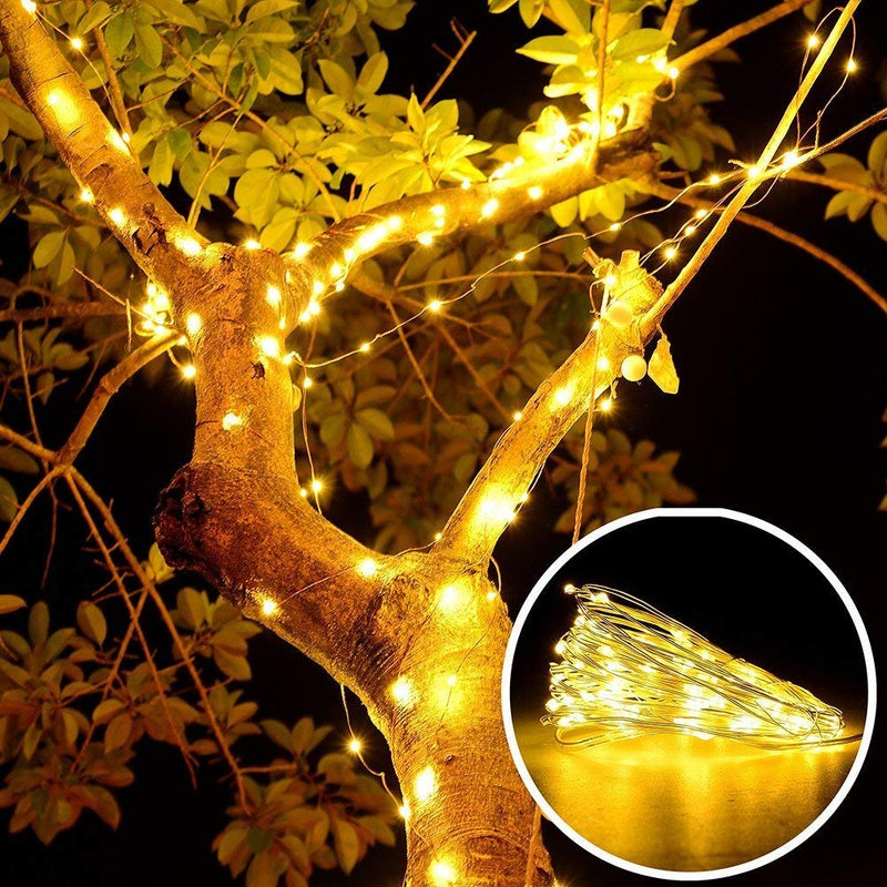 10m Battery Operated Fairy String Lights – Warm LED Decorative Lights for Home & Bedroom