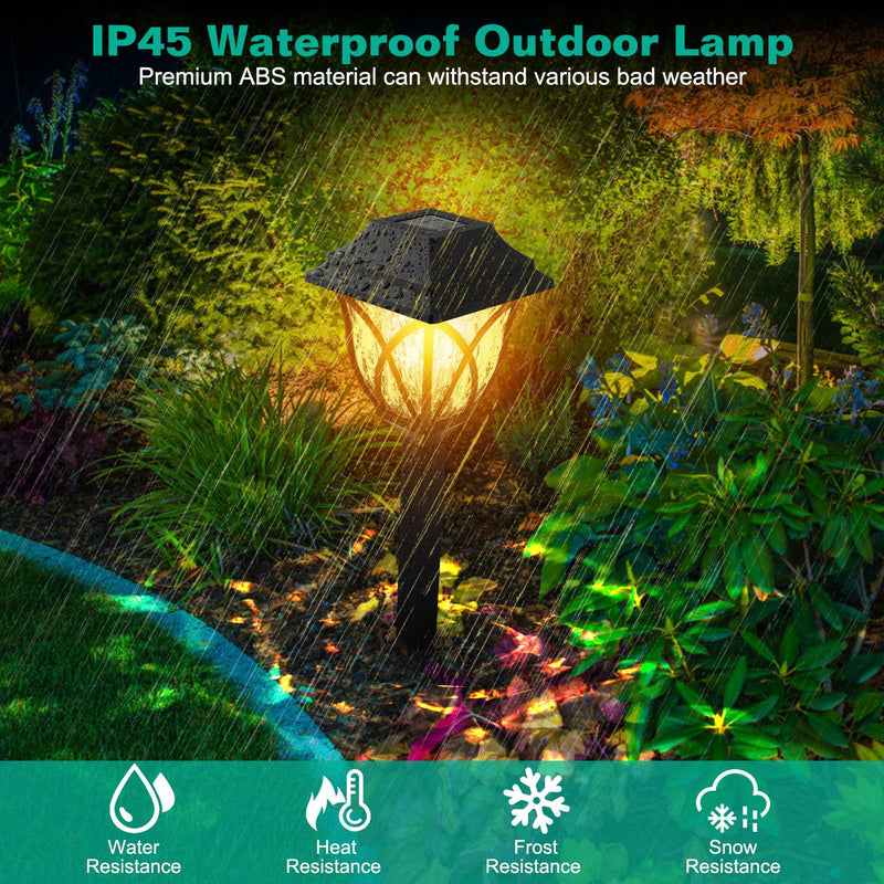 6-Pack Solar Powered LED Garden Stakes – Color Changing Yard Decor Lights