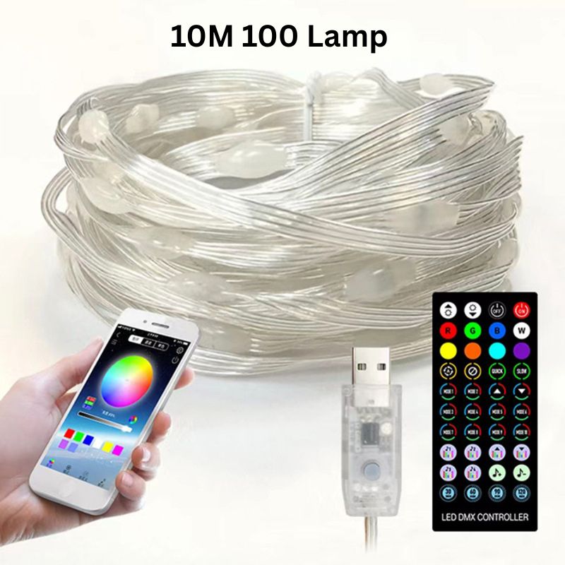 Smart RGB String Lights – WiFi/APP Controlled LED Decorative Lights for Home & Parties