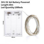 10m Battery Operated Fairy String Lights – Warm LED Decorative Lights for Home & Bedroom