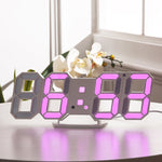 3D LED Digital Wall Clock – Large Display Modern Clock with Alarm & Temperature