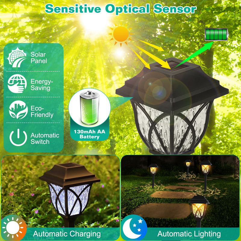 6-Pack Solar Powered LED Garden Stakes – Color Changing Yard Decor Lights