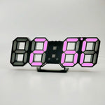 3D LED Digital Wall Clock – Large Display Modern Clock with Alarm & Temperature