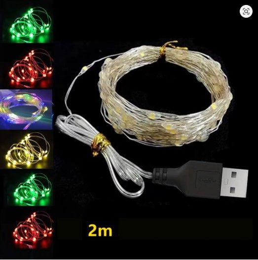 USB LED String Lights – Flexible Fairy Lights for Bedroom, Desk & Home Decor