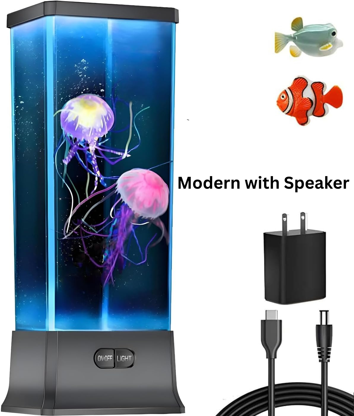 LED Jellyfish Tank Lamp – Color Changing Aquarium Night Light for Bedroom & Home Decor
