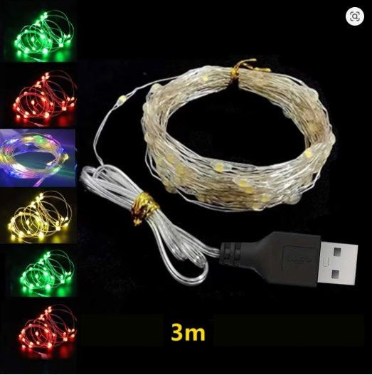 USB LED String Lights – Flexible Fairy Lights for Bedroom, Desk & Home Decor