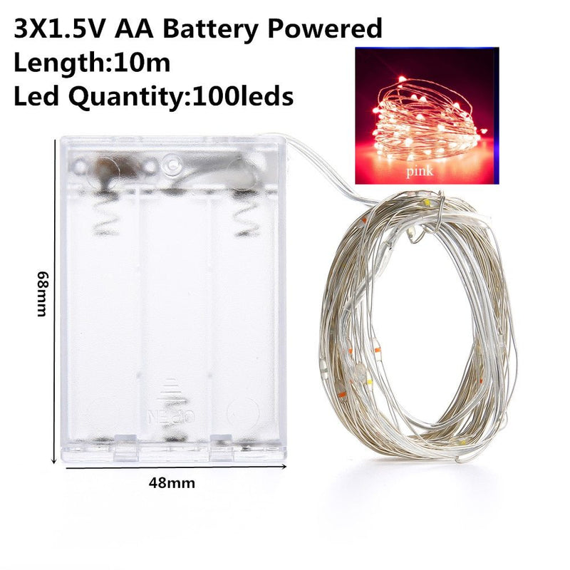 10m Battery Operated Fairy String Lights – Warm LED Decorative Lights for Home & Bedroom