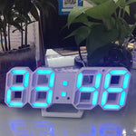 3D LED Digital Wall Clock – Large Display Modern Clock with Alarm & Temperature