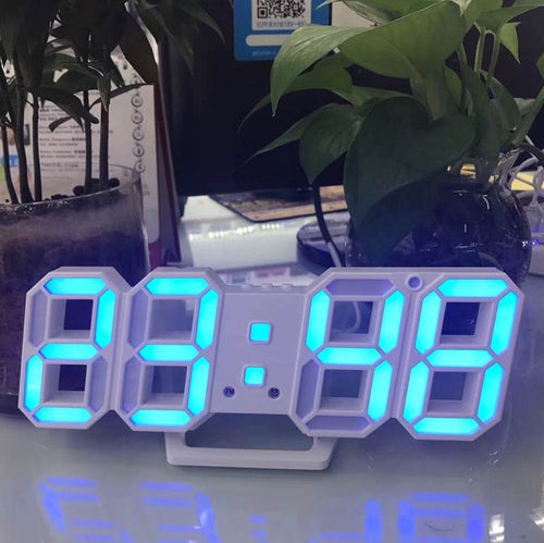 3D LED Digital Wall Clock – Large Display Modern Clock with Alarm & Temperature