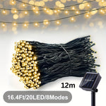 Solar LED String Lights – Outdoor Solar Powered Fairy Lights for Garden, Patio & Party