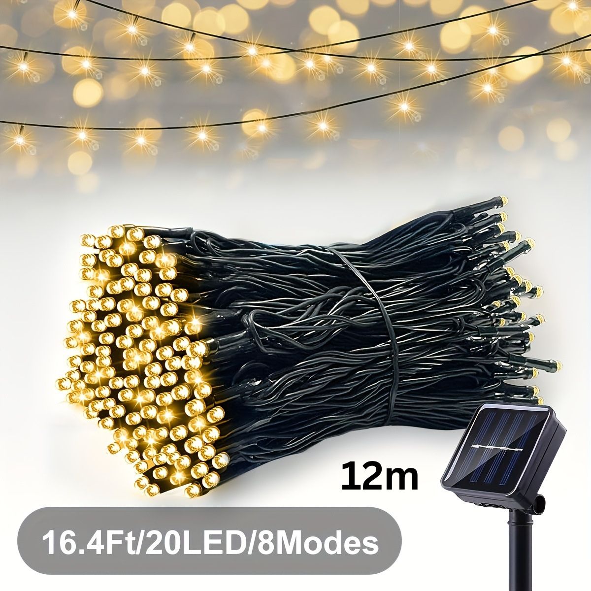 Solar LED String Lights – Outdoor Solar Powered Fairy Lights for Garden, Patio & Party