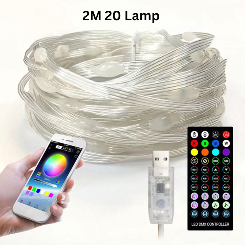 Smart RGB String Lights – WiFi/APP Controlled LED Decorative Lights for Home & Parties