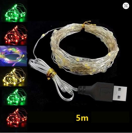 USB LED String Lights – Flexible Fairy Lights for Bedroom, Desk & Home Decor
