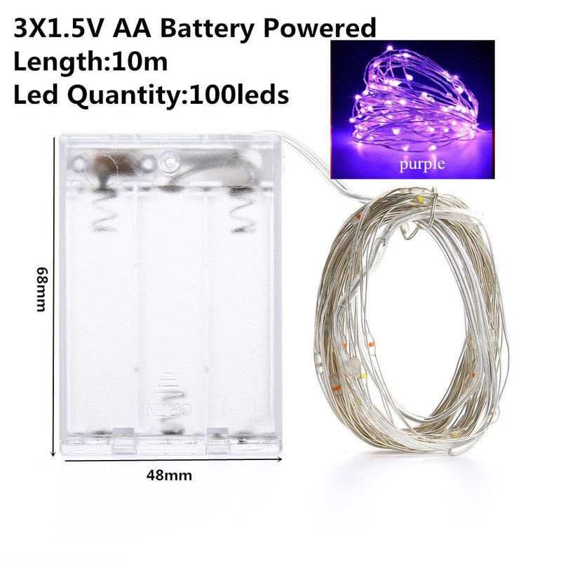 10m Battery Operated Fairy String Lights – Warm LED Decorative Lights for Home & Bedroom
