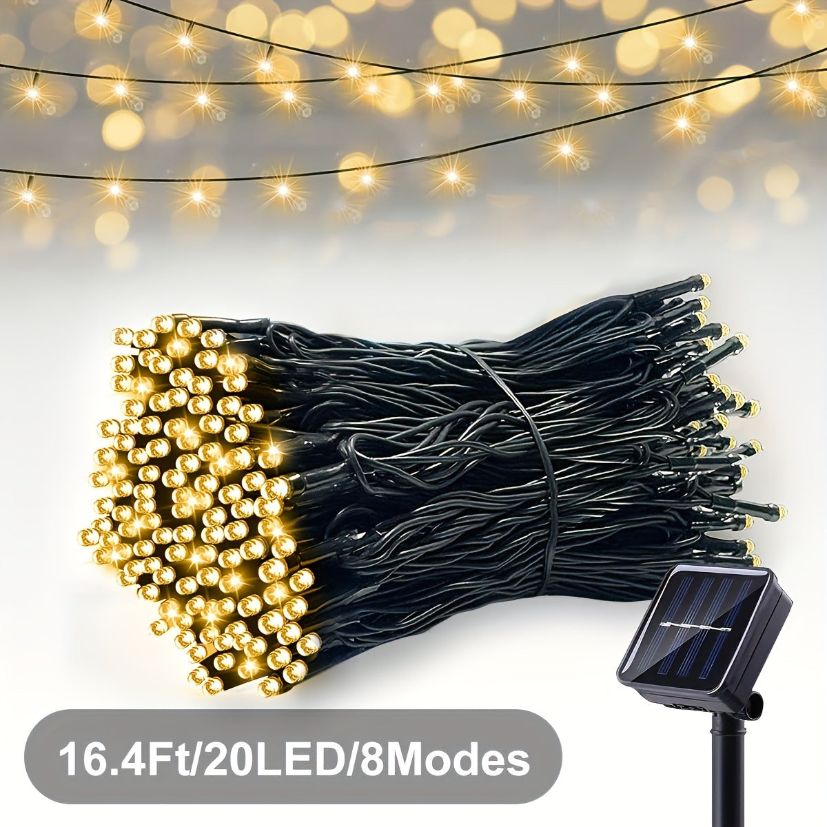 Solar LED String Lights – Outdoor Solar Powered Fairy Lights for Garden, Patio & Party