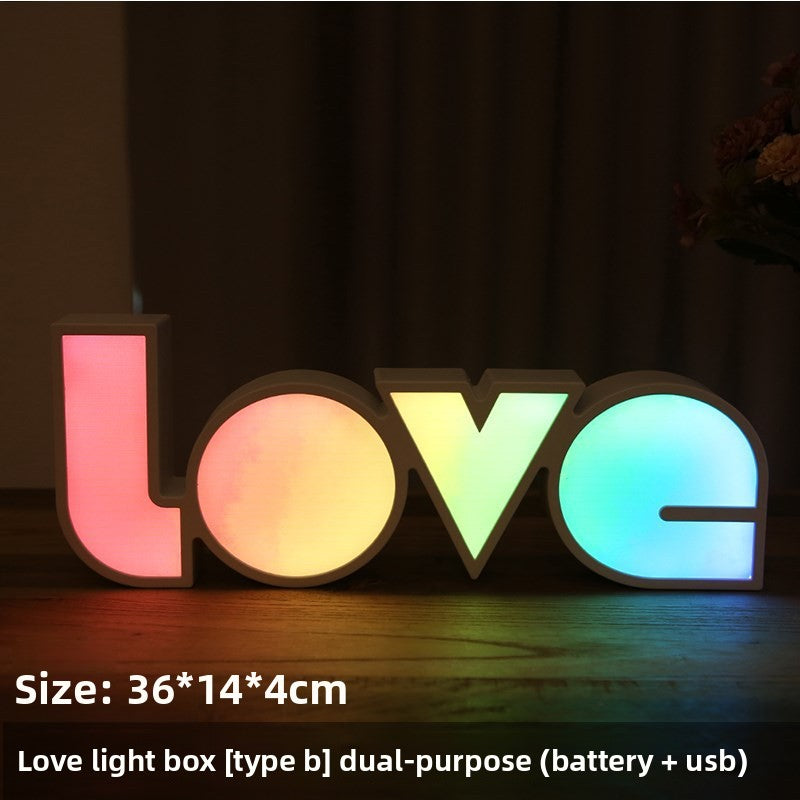 LED Love Letter Shape Decorative Lights