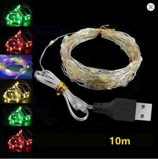 USB LED String Lights – Flexible Fairy Lights for Bedroom, Desk & Home Decor