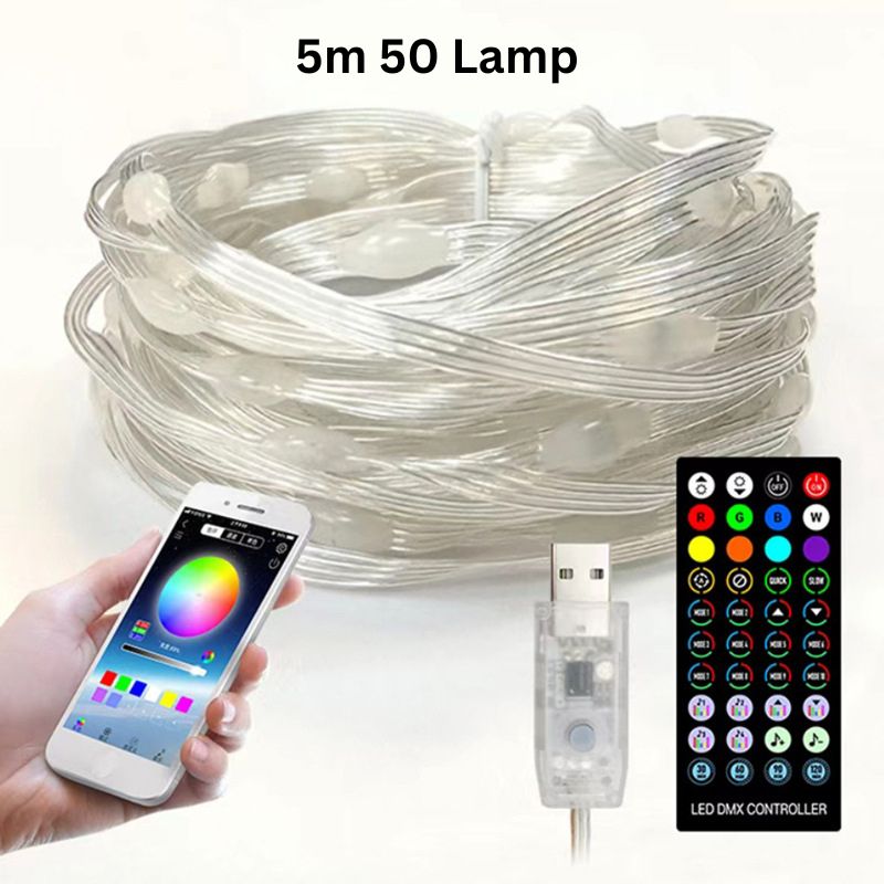Smart RGB String Lights – WiFi/APP Controlled LED Decorative Lights for Home & Parties