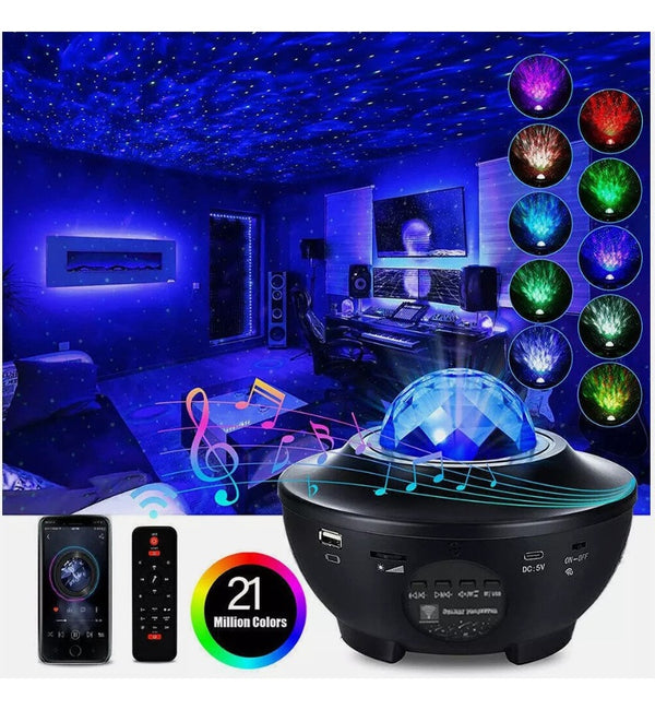 Galaxy Star Projector – LED Night Light with Starry Sky & Aurora Projection for Bedroom & Home