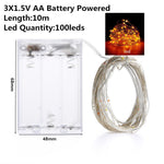 10m Battery Operated Fairy String Lights – Warm LED Decorative Lights for Home & Bedroom