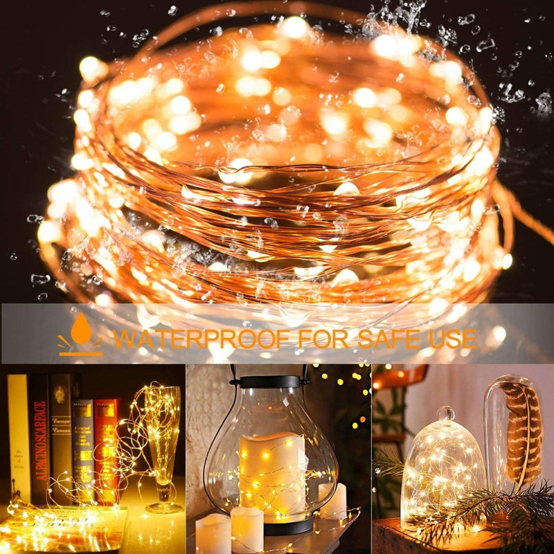 10m Battery Operated Fairy String Lights – Warm LED Decorative Lights for Home & Bedroom