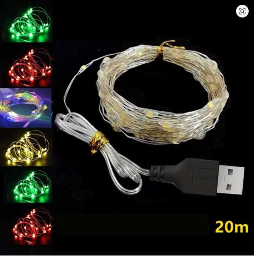 USB LED String Lights – Flexible Fairy Lights for Bedroom, Desk & Home Decor