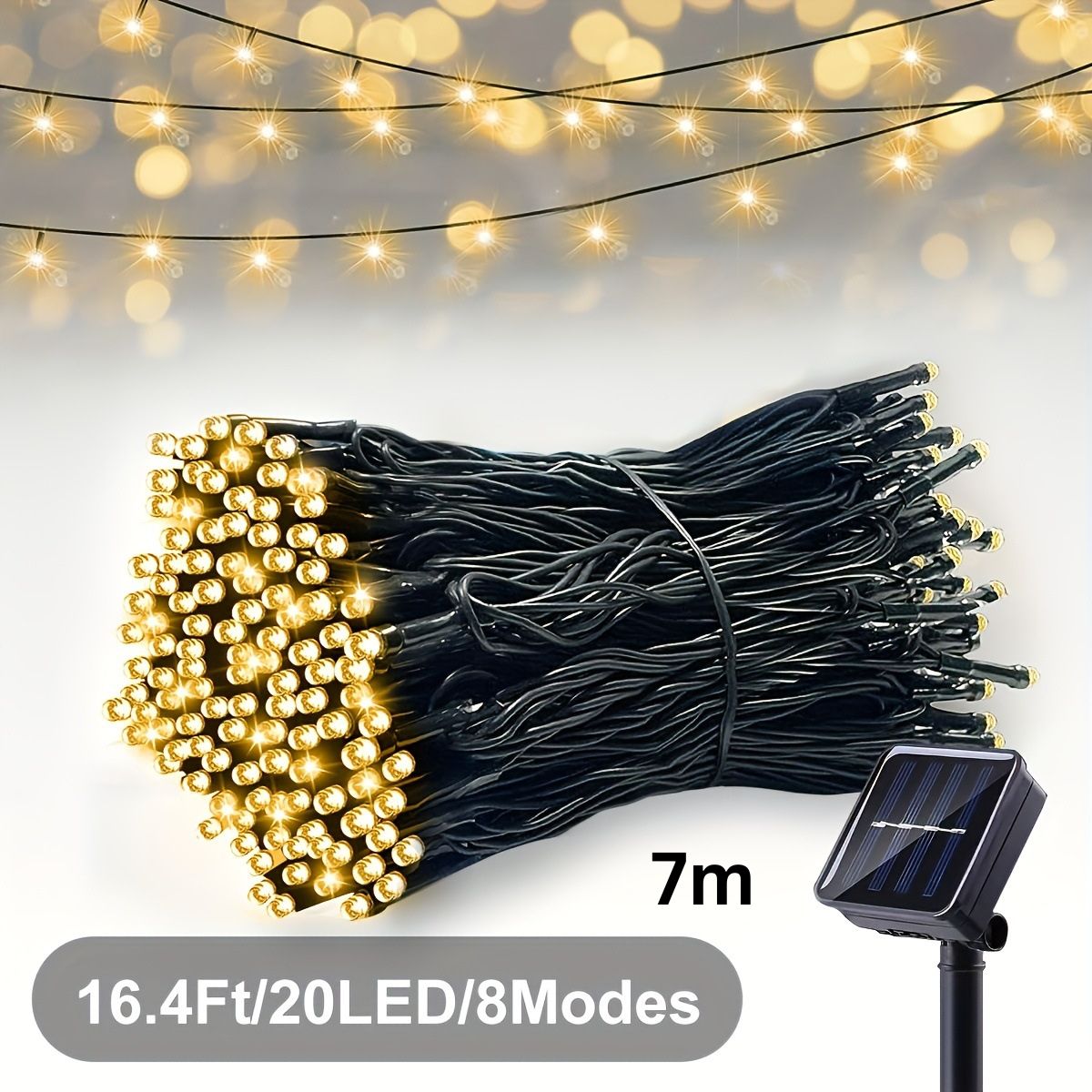 Solar LED String Lights – Outdoor Solar Powered Fairy Lights for Garden, Patio & Party