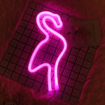 Pink Flamingo LED Neon Light Sign – Aesthetic Wall Decor for Bedroom, Bar & Party