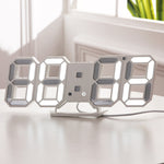 3D LED Digital Wall Clock – Large Display Modern Clock with Alarm & Temperature