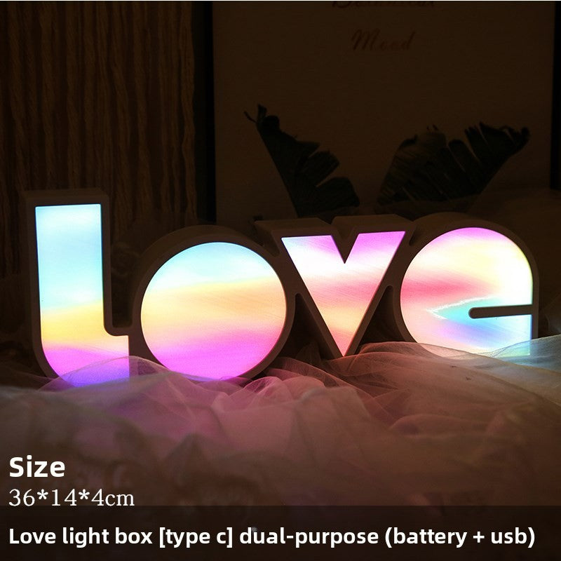 LED Love Letter Shape Decorative Lights