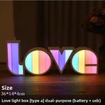 LED Love Letter Shape Decorative Lights