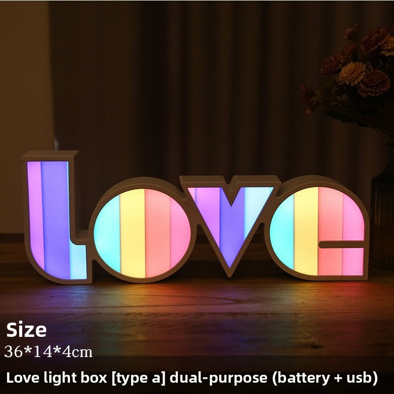 LED Love Letter Shape Decorative Lights