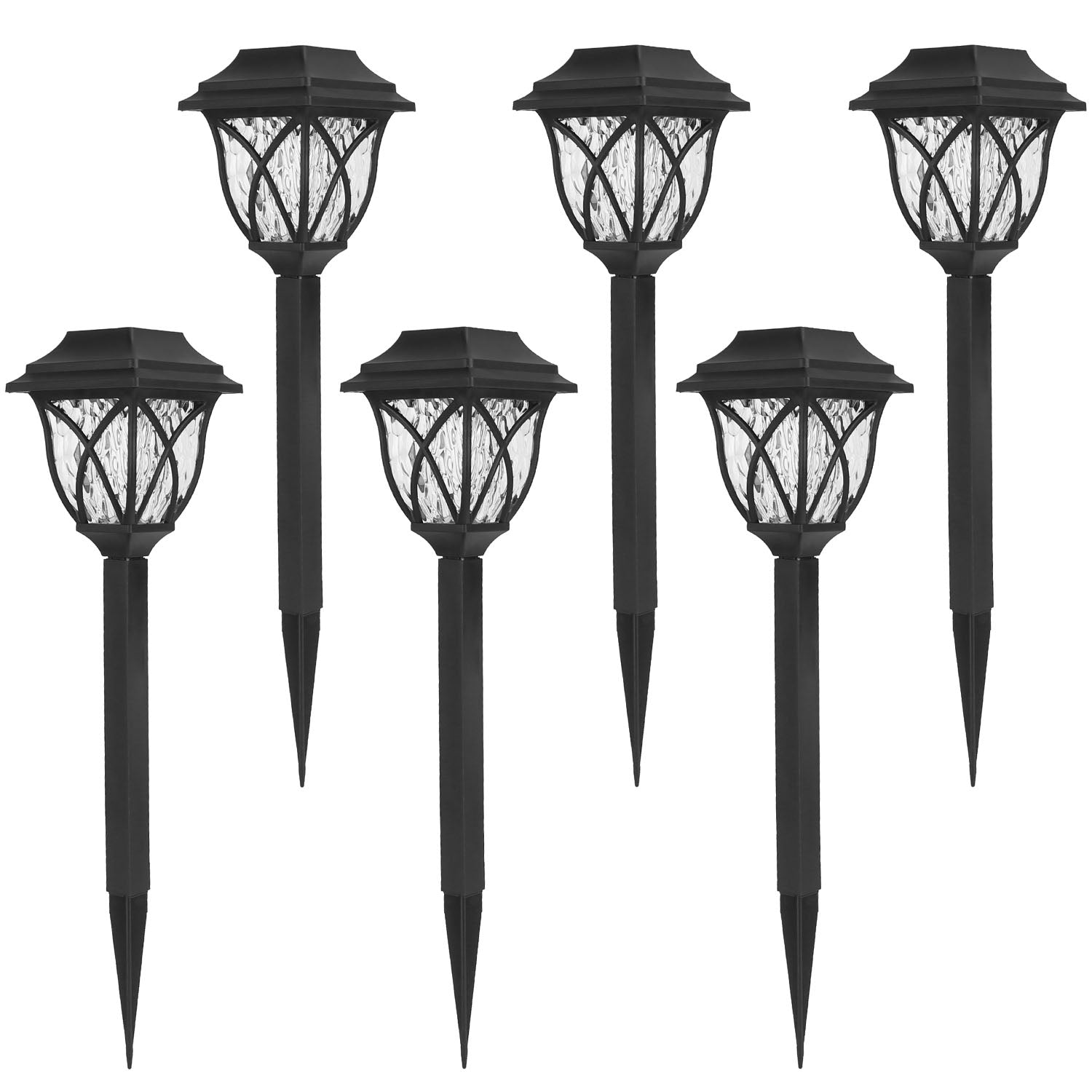 6-Pack Solar Powered LED Garden Stakes – Color Changing Yard Decor Lights