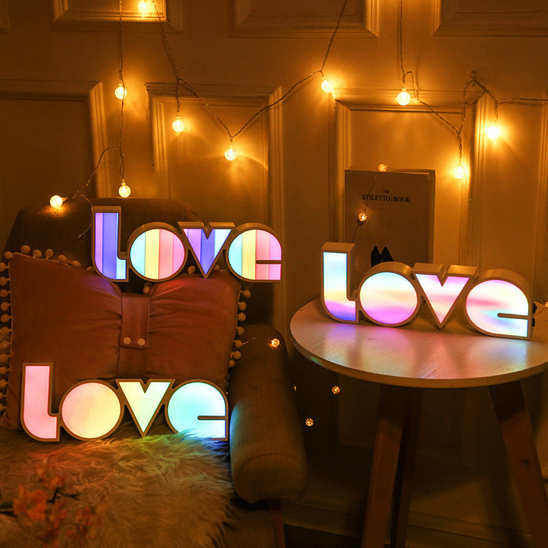 LED Love Letter Shape Decorative Lights