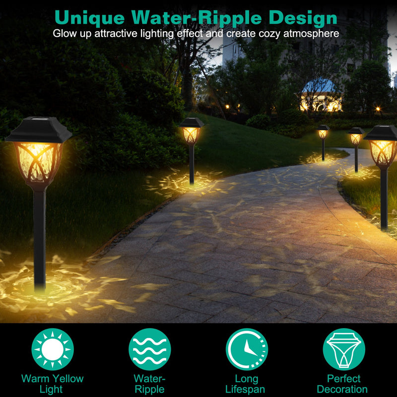 6-Pack Solar Powered LED Garden Stakes – Color Changing Yard Decor Lights