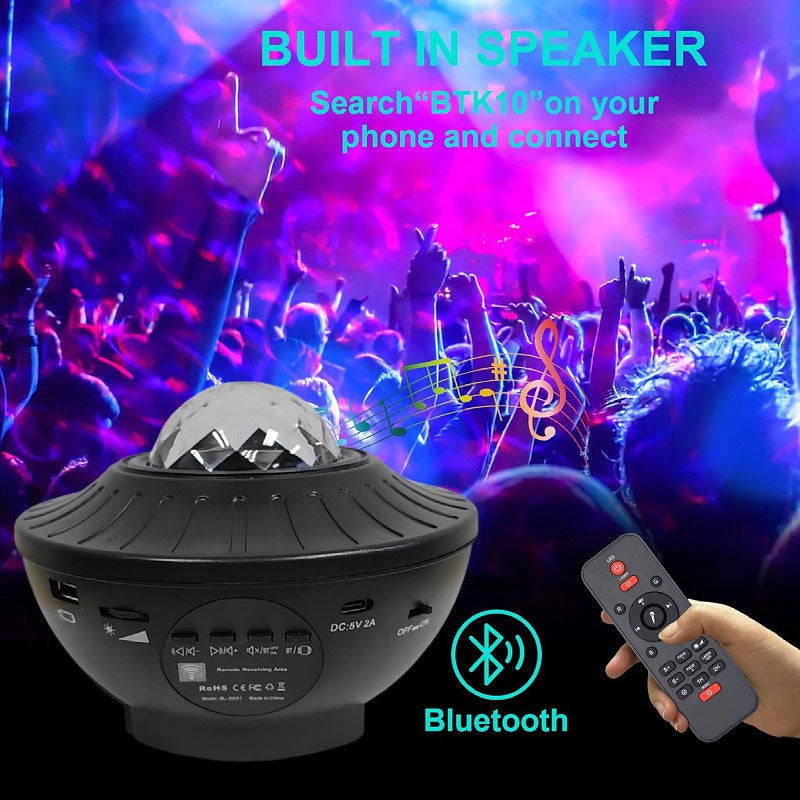 Galaxy Star Projector – LED Night Light with Starry Sky & Aurora Projection for Bedroom & Home