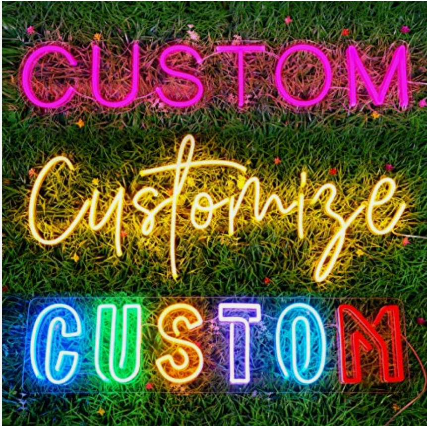Custom LED Neon Sign - Personalized Name, Logo & Wall Decor for Bedroom, Wedding, Business & Gaming Room