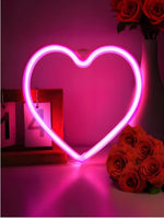 Pink Heart LED Neon Sign – Romantic Aesthetic Wall Decor for Bedroom, Wedding & Room Setup
