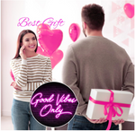 Good Vibes Only Neon Signs for Wall Decor 17.7" x 9.9" | Pink Good Vibes Only LED Sign