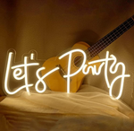 Let's Party Neon Signs for Wall Decor 18" * 8.3" with USB Chain Light modulator 5V