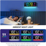 RGB LED Clock – Color Changing Digital Wall Clock with Remote Control