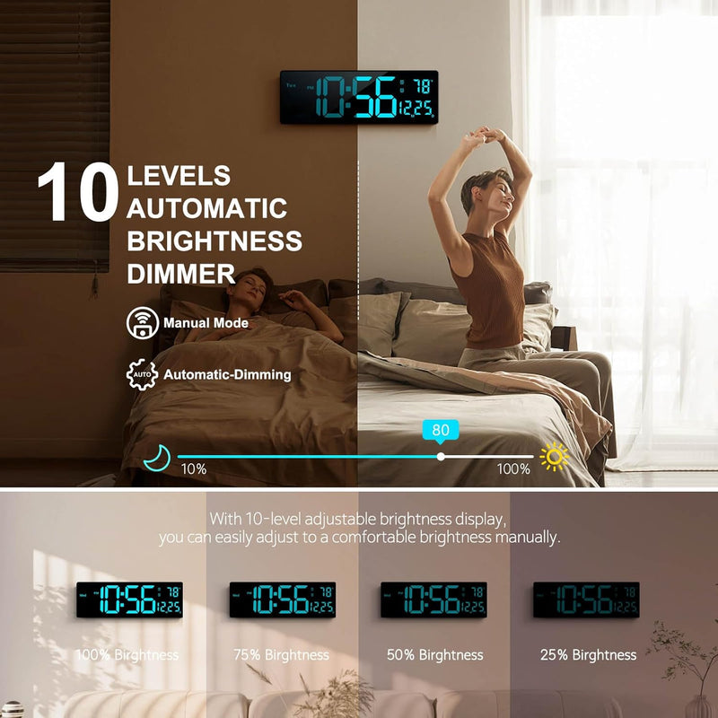 RGB LED Clock – Color Changing Digital Wall Clock with Remote Control