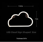 LED Neon Cloud Sign - Aesthetic Wall Light Decor for Bedroom, Nursery & Gaming Room