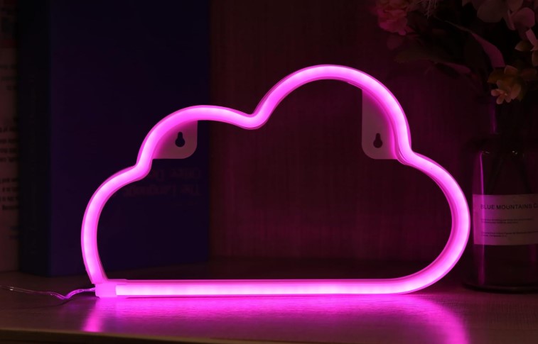 LED Neon Cloud Sign - Aesthetic Wall Light Decor for Bedroom, Nursery & Gaming Room