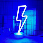 Lightning Bolt LED Neon Light Sign - Aesthetic Wall Decor for Bedroom, Gaming Room & Bar