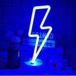 Lightning Bolt LED Neon Light Sign - Aesthetic Wall Decor for Bedroom, Gaming Room & Bar