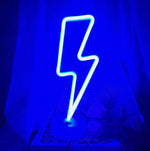 Lightning Bolt LED Neon Light Sign - Aesthetic Wall Decor for Bedroom, Gaming Room & Bar