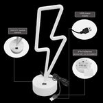 Lightning Bolt LED Neon Light Sign - Aesthetic Wall Decor for Bedroom, Gaming Room & Bar