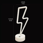 Lightning Bolt LED Neon Light Sign - Aesthetic Wall Decor for Bedroom, Gaming Room & Bar